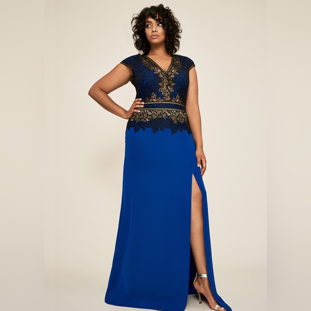 Tadashi Shoji-VIOLETTE CREPE GOWN